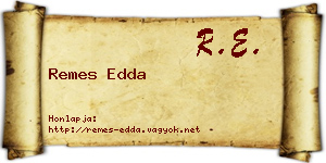 Remes Edda névjegykártya